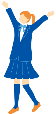 女子高生のイラスト