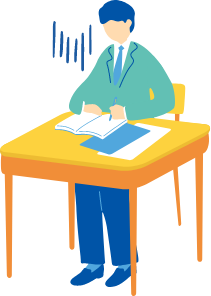 男子高生のイラスト