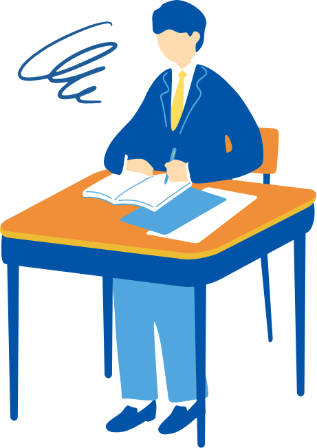 男子高生のイラスト